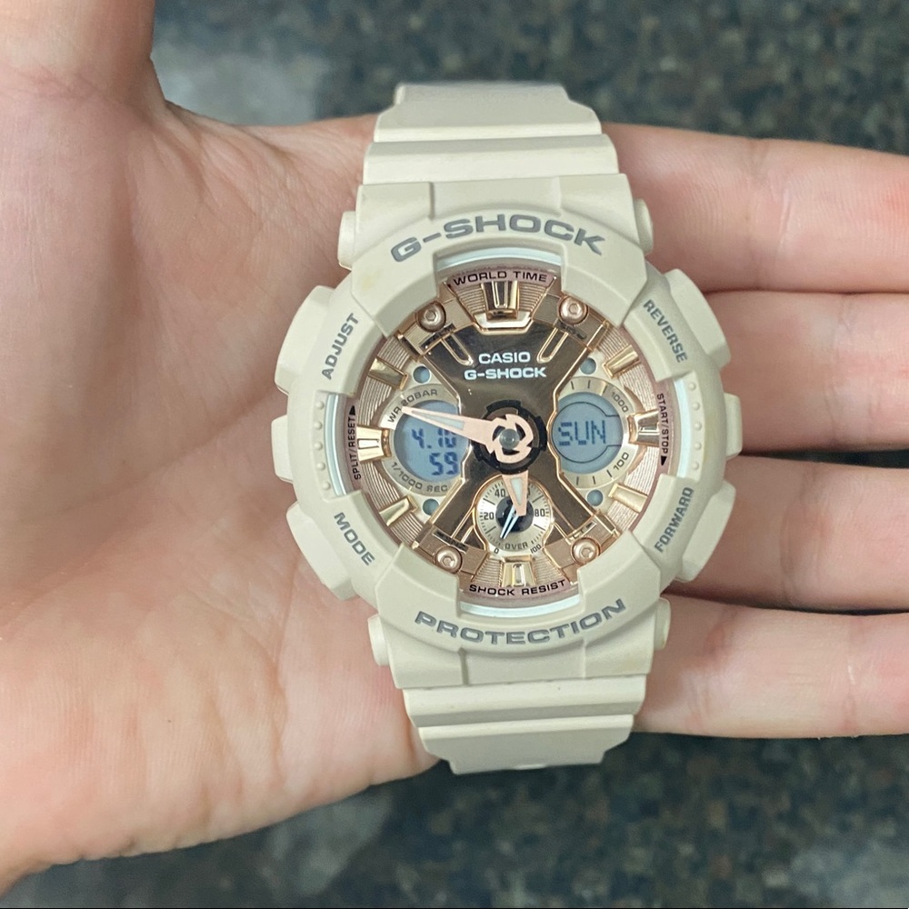 Casio G-Shock Baby-G Watch White Rose Argyle Pretty